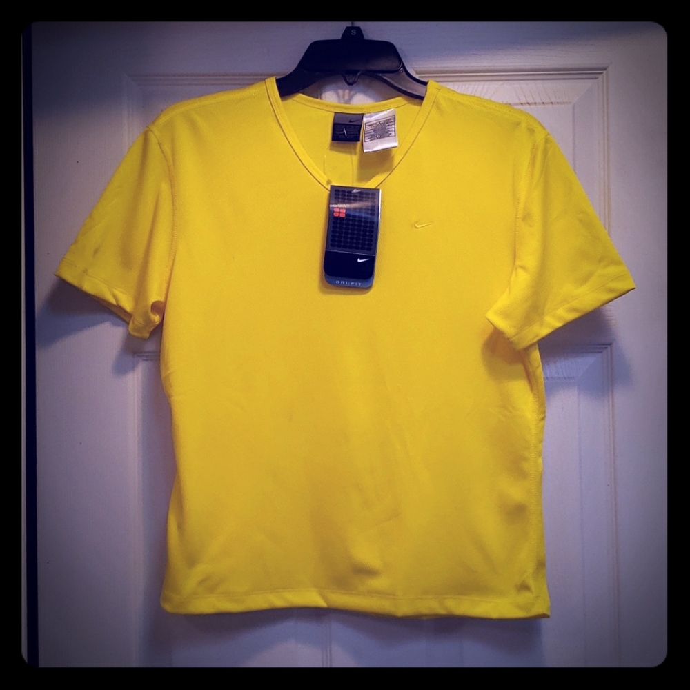 Nike yellow dri fit shirt